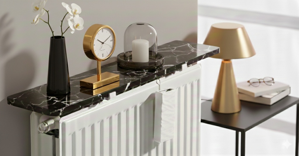 Tablette de radiateur en marbre NOIR