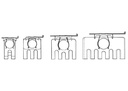 1- Support de tablette de radiateur MAXI GR (la paire)